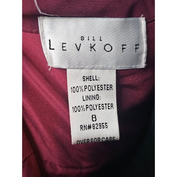 Cranberry Chiffon Spaghetti Strap Bridesmaid/Formal Gown - Bill Levkoff - Picture 8 of 8